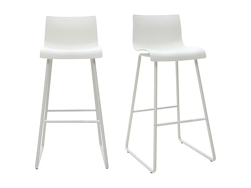 Design-Barhocker Weiß 76 cm (2er-Set) ONA