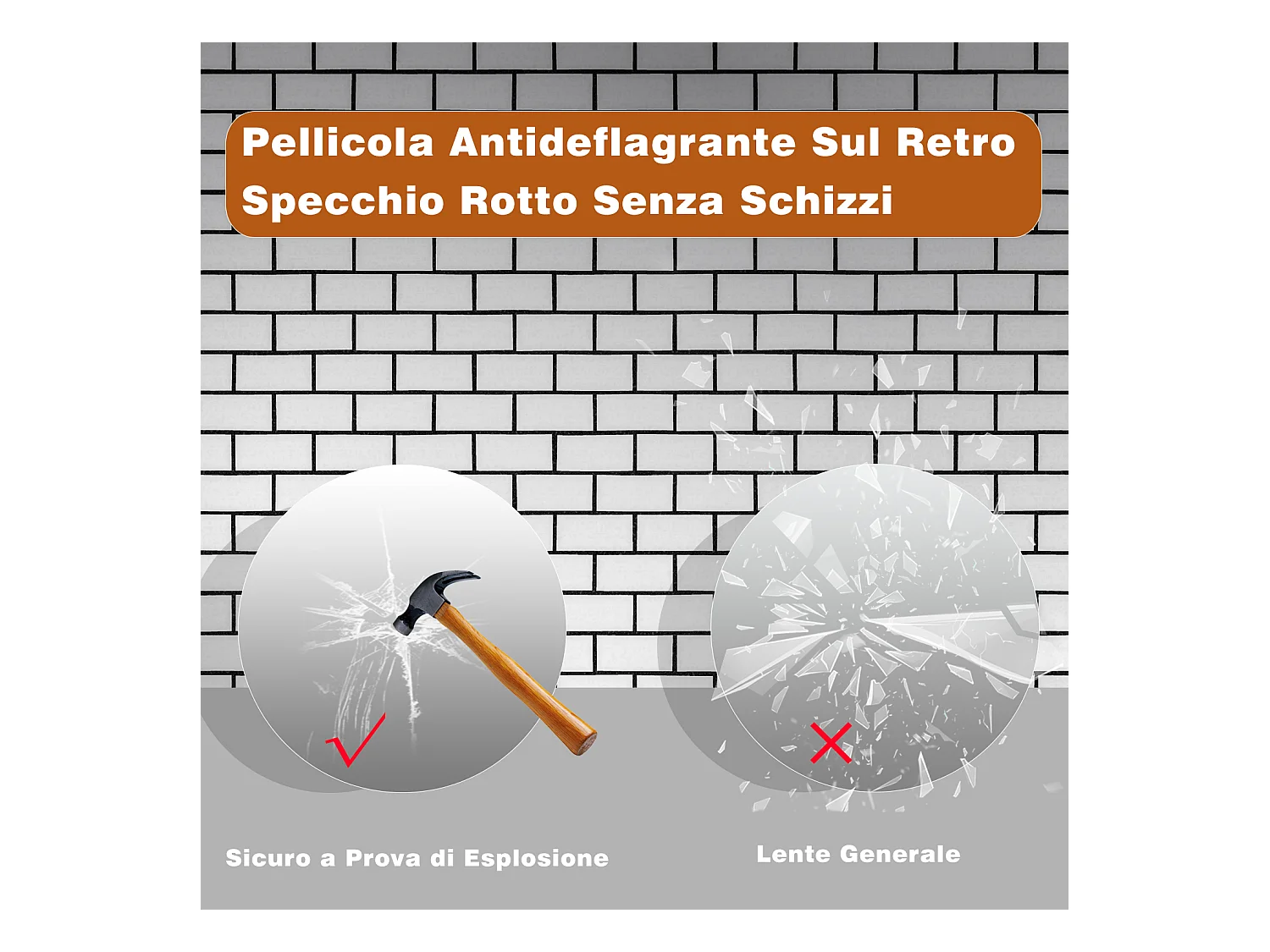 Aica 80x80cm Specchio da bagno a LED, Disappannamento, Funzione Memoria, Estetica Elegante