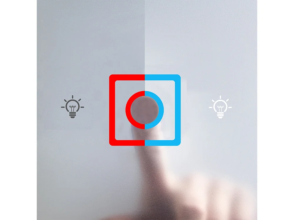 Aica Specchio da bagno a LED, 100x60cm, Infinitamente Dimmerabile, Funzione Memoria, Estetica Elegante