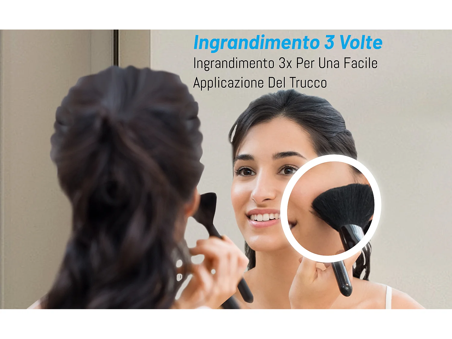 AICA Specchio da bagno rettangolare con LED,120x70cm,orologio,Altoparlante Bluetooth,Disappannamento,Estetica Elegante