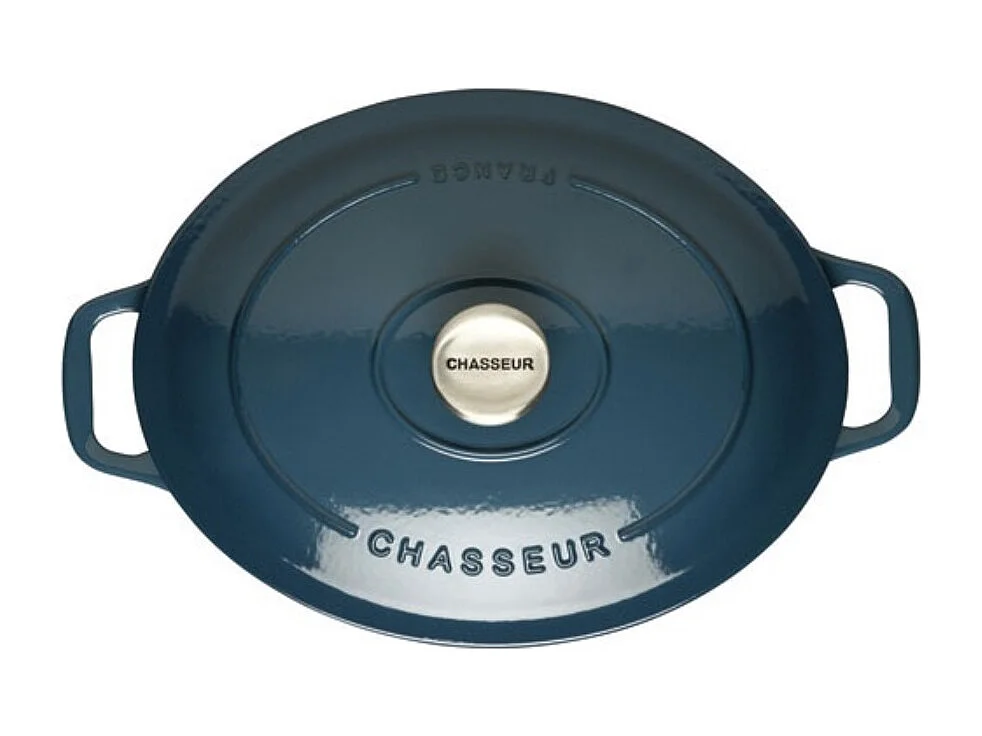 Chasseur Cocotte ovale en fonte émaillée 29cm bleu - PUC472997