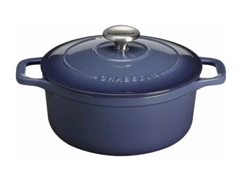 Chasseur Cocotte ovale en fonte émaillée 28cm bleu - PUC472897