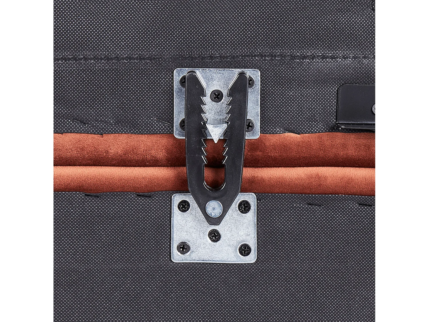 Canapé-lit d'angle modulable 4 places ALNES Velours Rouge clair