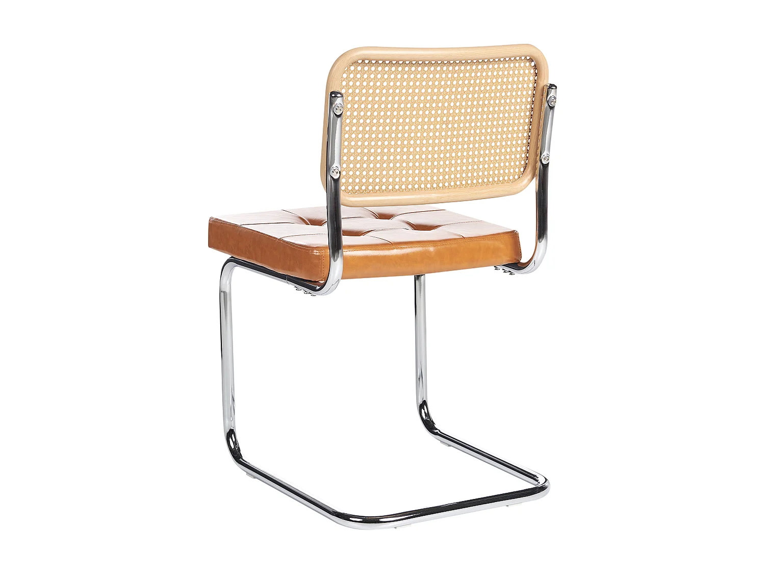 Set van 2 eetkamerstoelen ETHETE Kunstleer Goudbruin