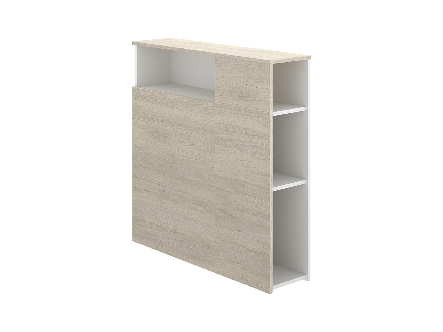 Cabecero de cama 90 cm - Color: Natural y blanco - LEANDRE