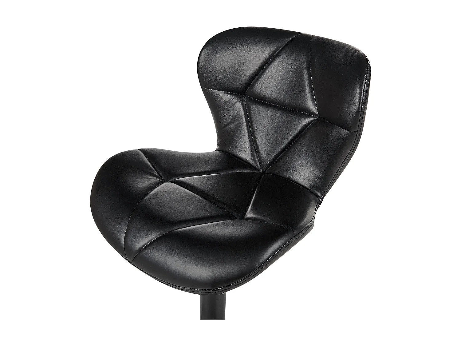 Lot de 2 chaises de bar VALETTA Cuir PU Noir