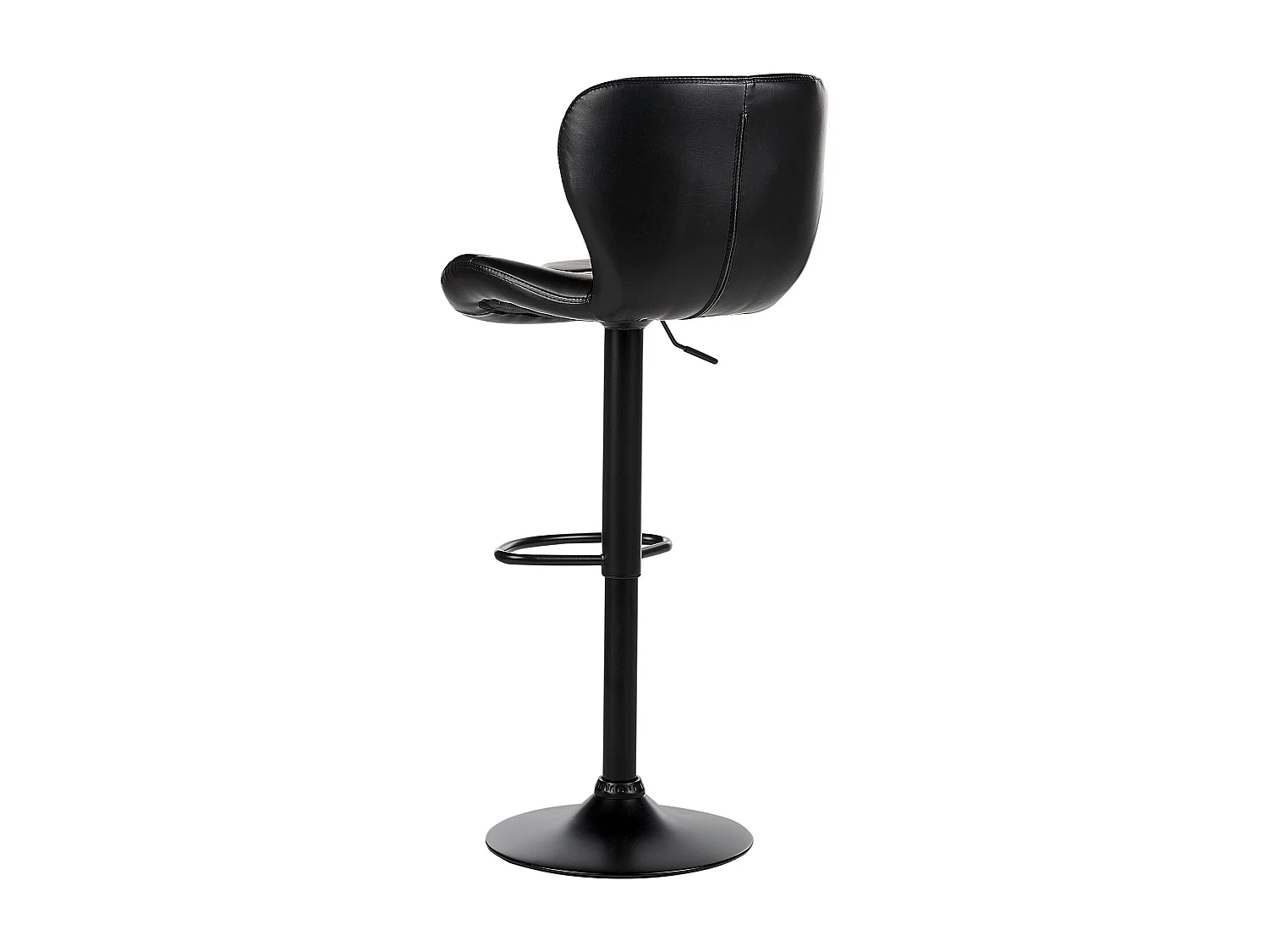 Lot de 2 chaises de bar VALETTA Cuir PU Noir