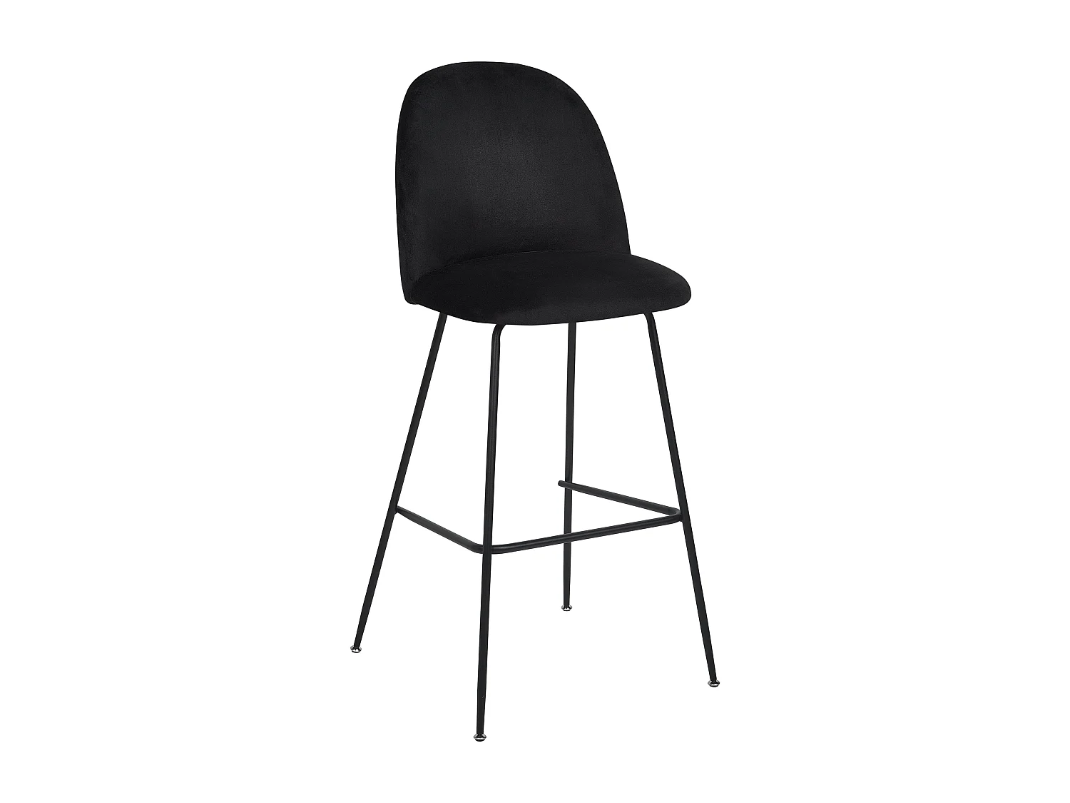 Lot de 2 chaises de bar ARCOLA Velours Noir