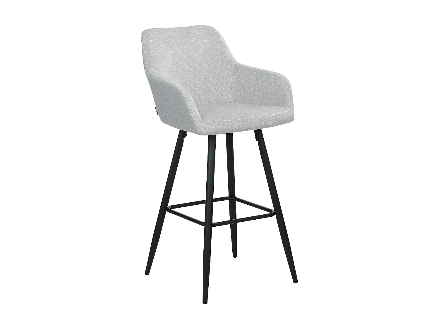 Lot de 2 chaises de bar CASMALIA Velours Gris clair