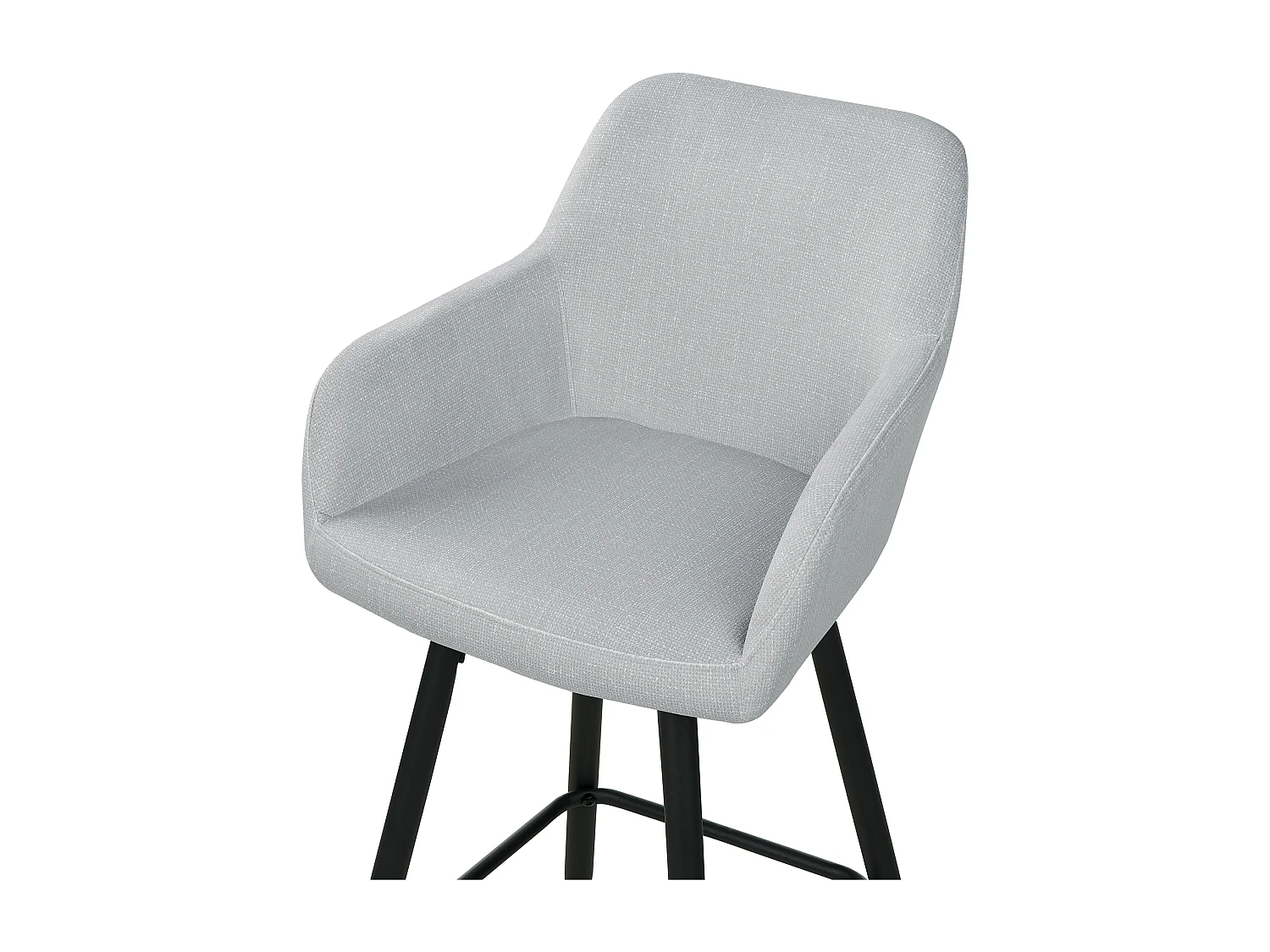 Lot de 2 chaises de bar CASMALIA Velours Gris clair