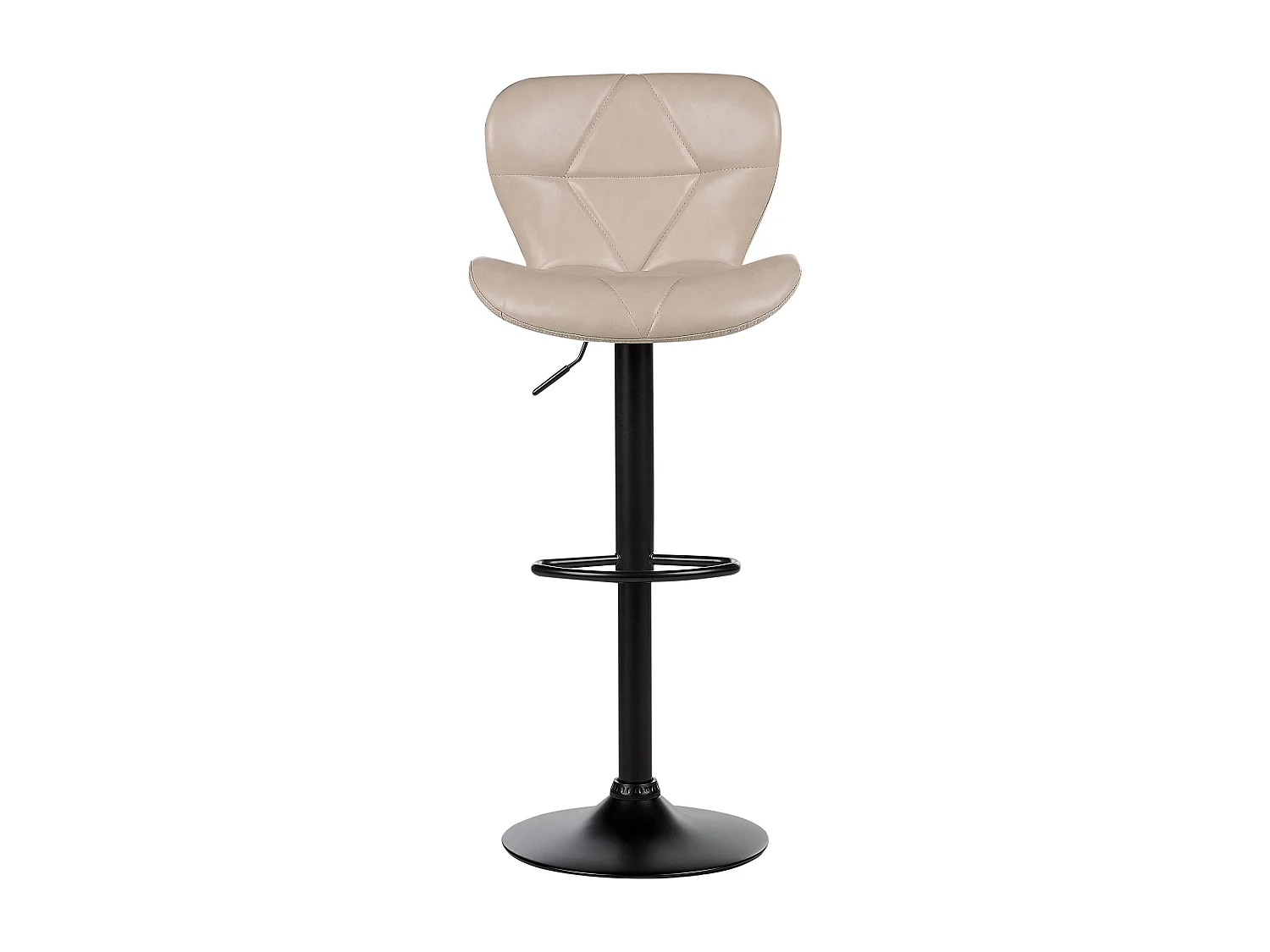 Lot de 2 chaises de bar VALETTA Cuir PU Beige clair