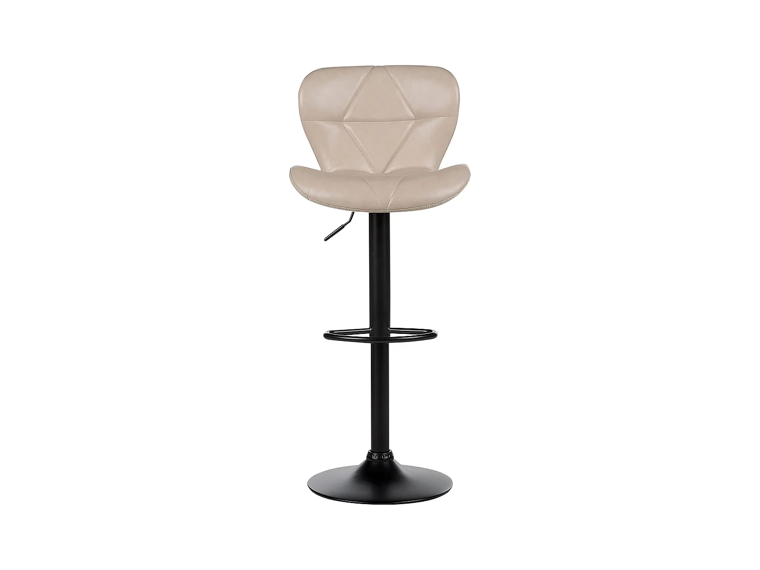 Lot de 2 chaises de bar VALETTA Cuir PU Beige clair