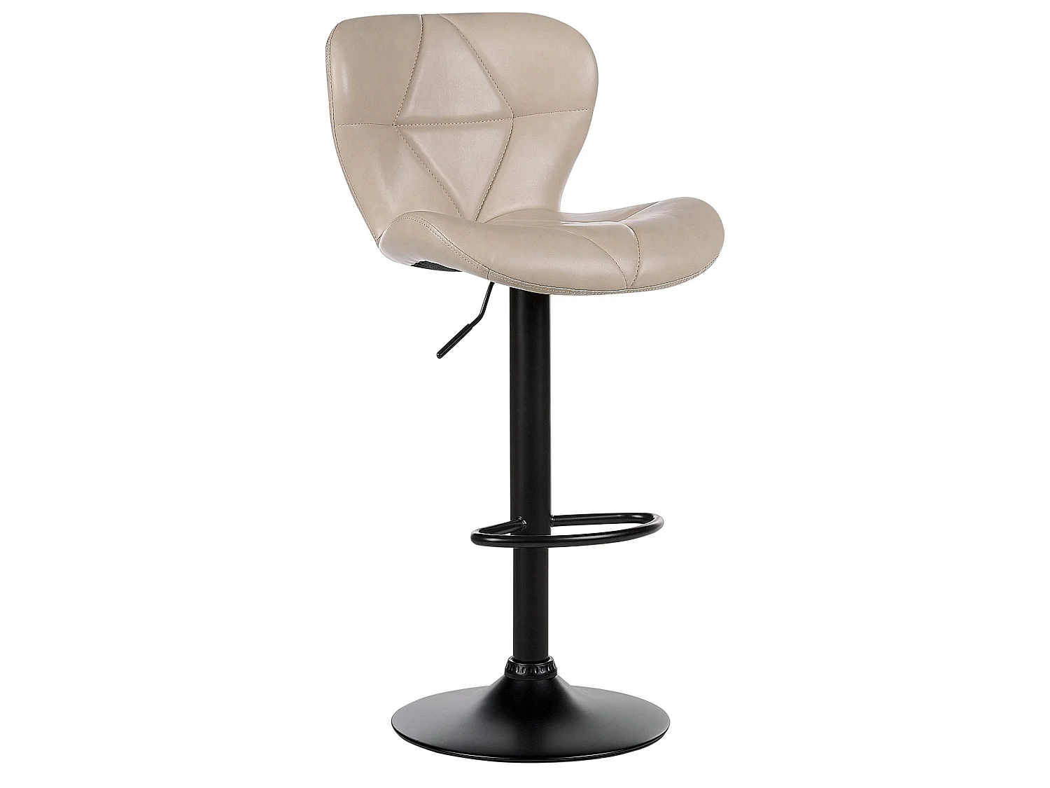 Lot de 2 chaises de bar VALETTA Cuir PU Beige clair