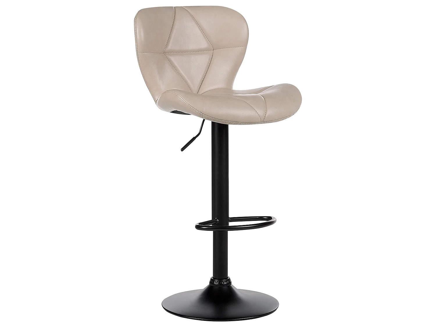Lot de 2 chaises de bar VALETTA Cuir PU Beige clair