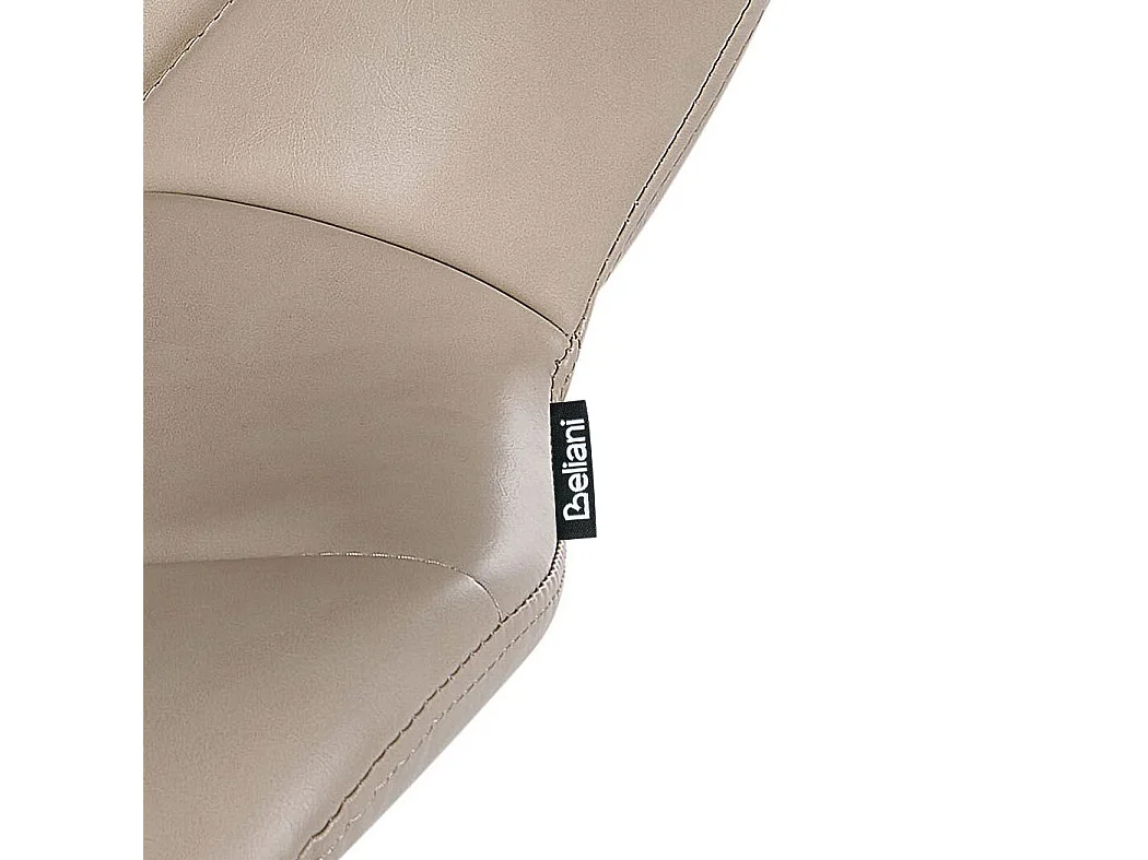Lot de 2 chaises de bar VALETTA Cuir PU Beige clair