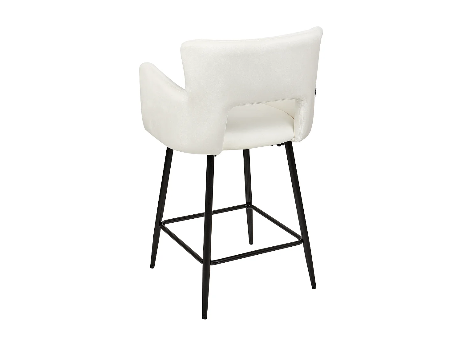 Conjunto de 2 bancos de bar SANILAC Veludo Creme