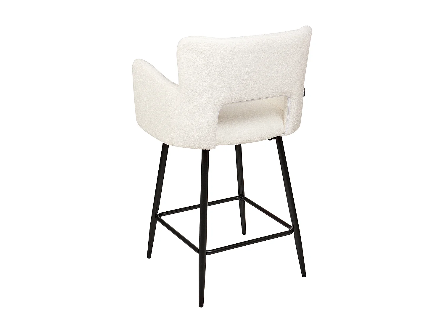 Set van 2 barstoelen SANILAC Bouclé Crème