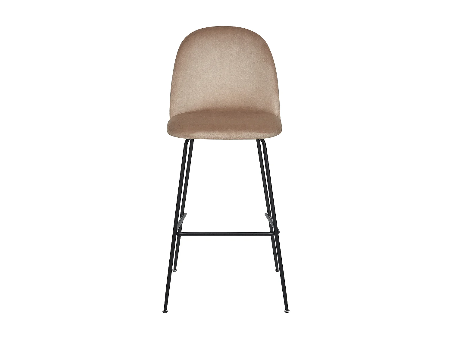 Conjunto de 2 sillas de bar ARCOLA Terciopelo Gris pardo