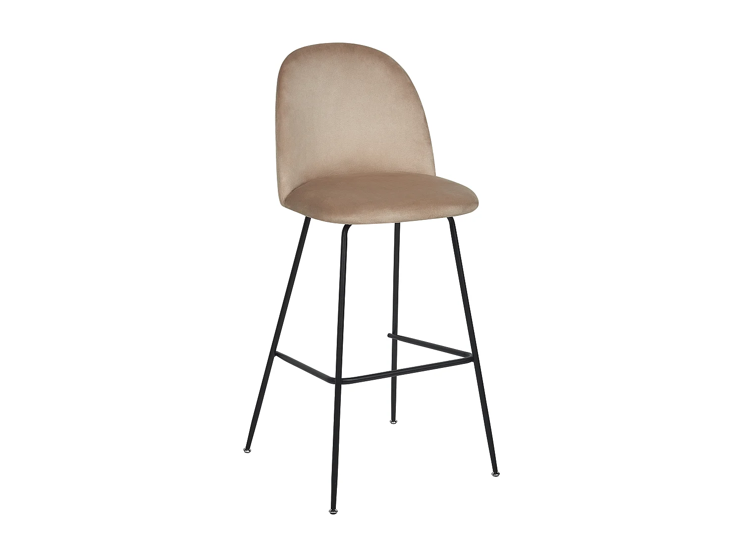 Lot de 2 chaises de bar ARCOLA Velours Taupe