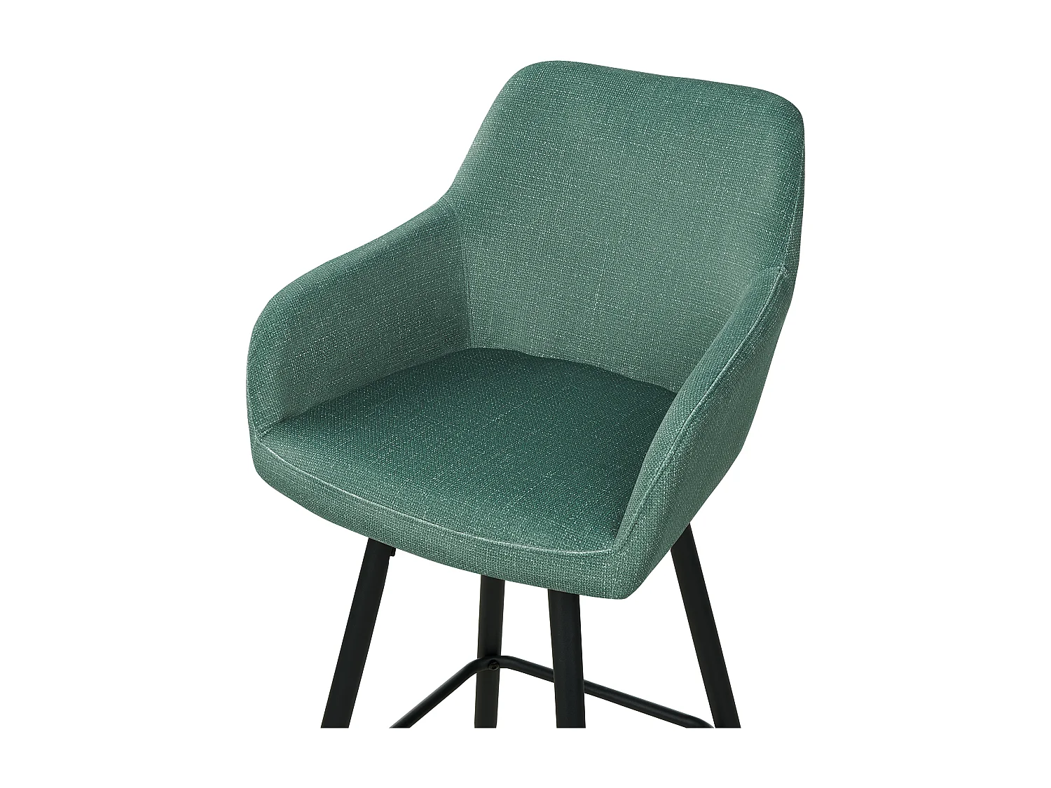 Lot de 2 chaises de bar CASMALIA Velours Vert foncé