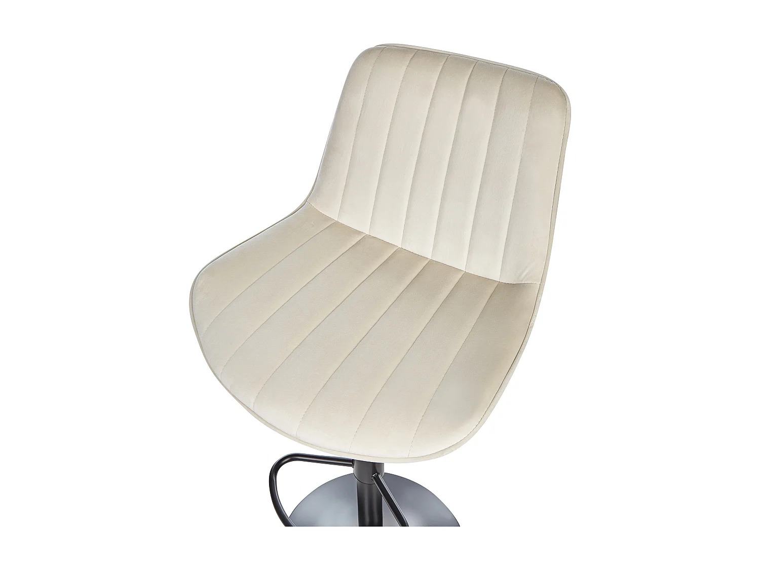 Set mit 2 Barstühlen DUBROVNIK Samtstoff drehbar Hellbeige