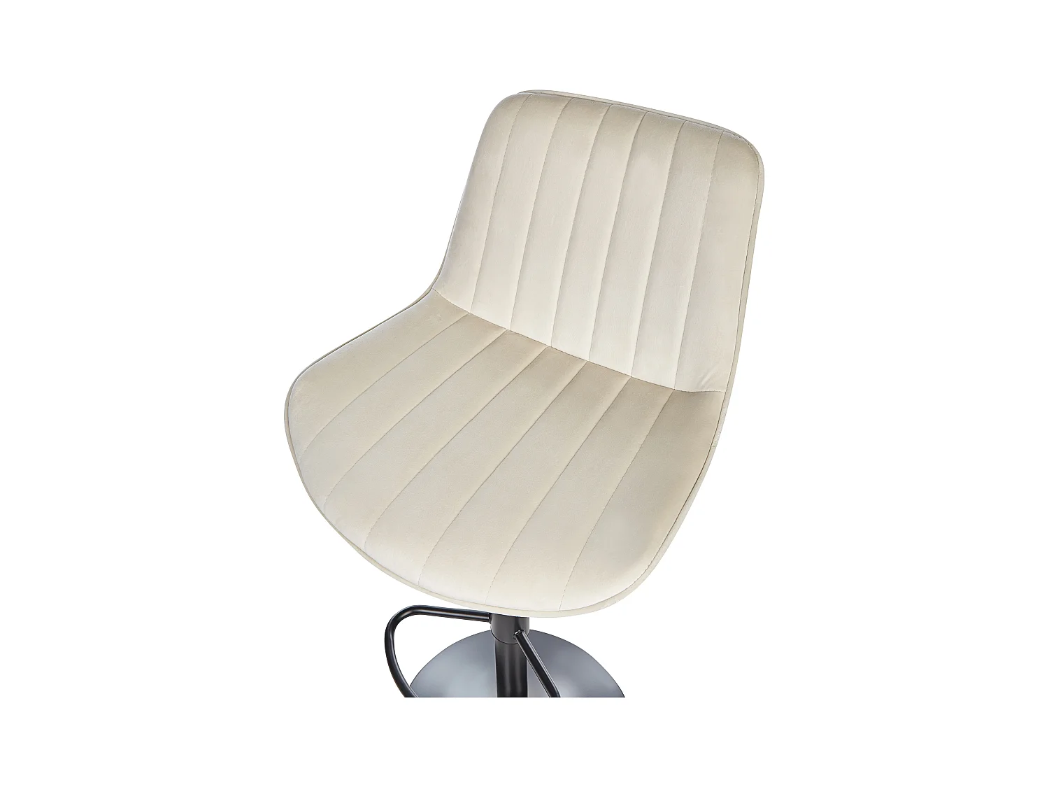 Lot de 2 chaises de bar DUBROVNIK Velours Beige clair