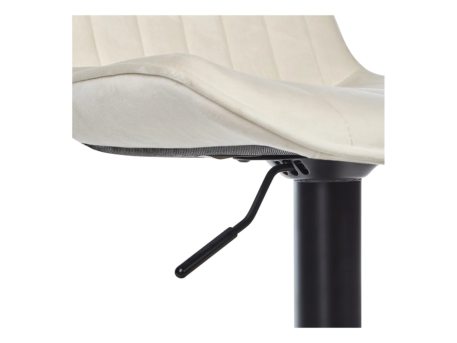 Lot de 2 chaises de bar DUBROVNIK Velours Beige clair