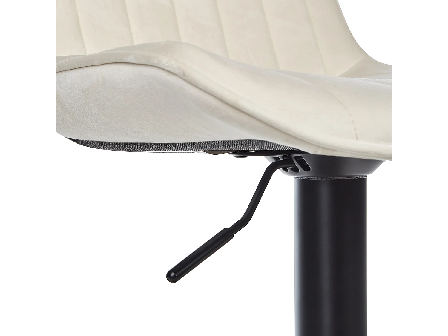 Set mit 2 Barstühlen DUBROVNIK Samtstoff drehbar Hellbeige