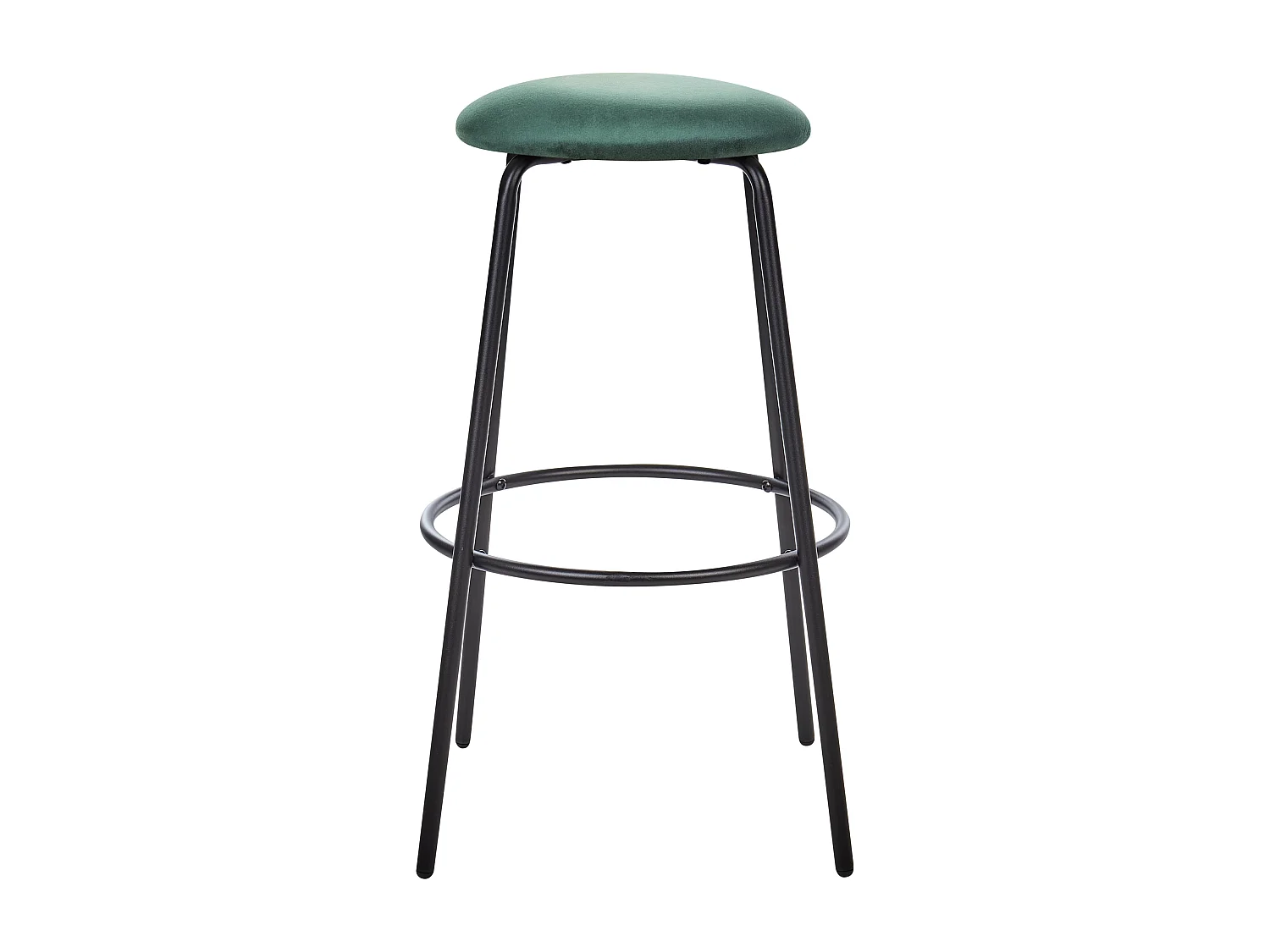 Lot de 2 chaises de bar MORTON Velours Vert émeraude
