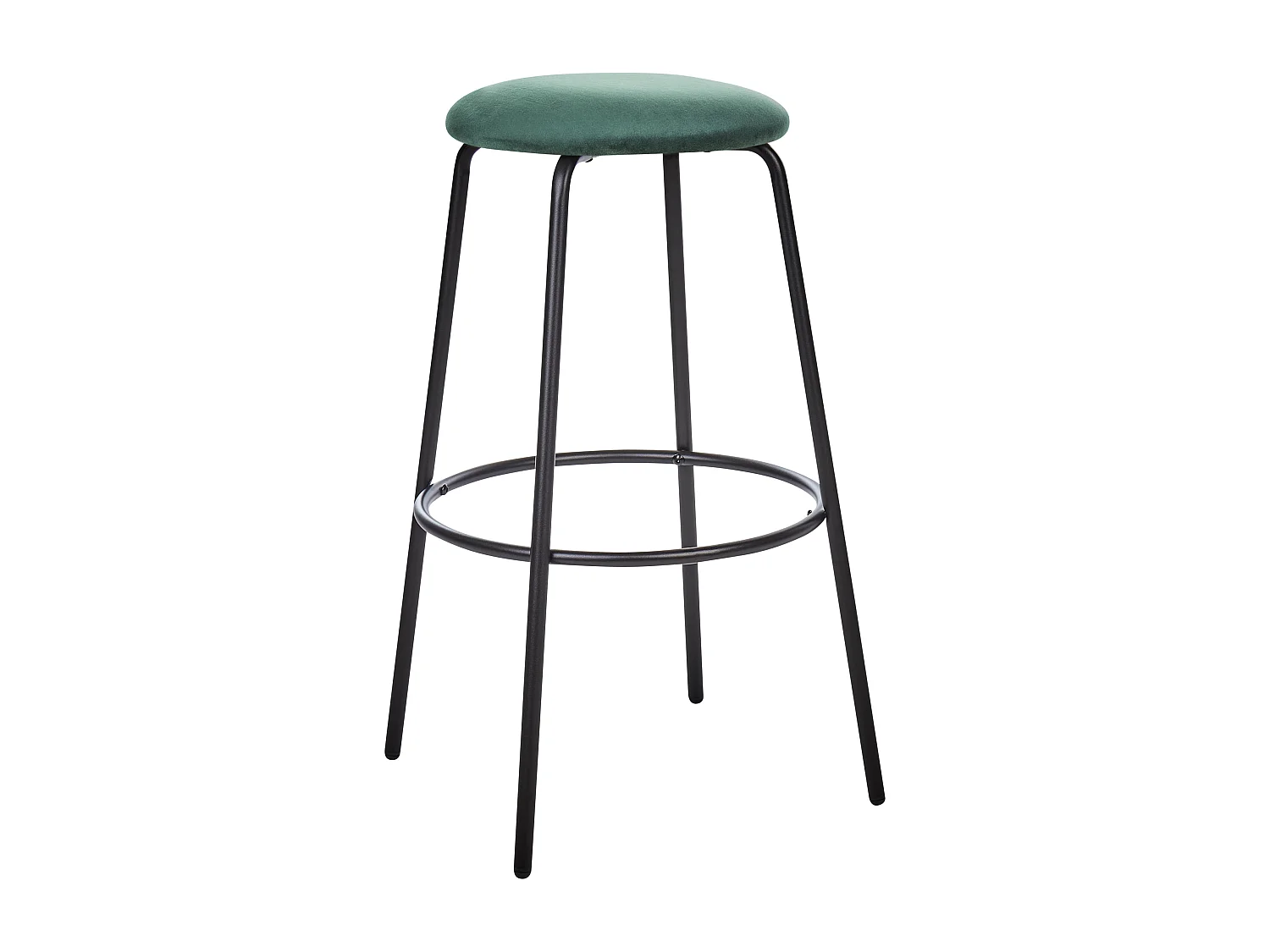 Set di 2 sedie alte MORTON Velluto Verde smeraldo