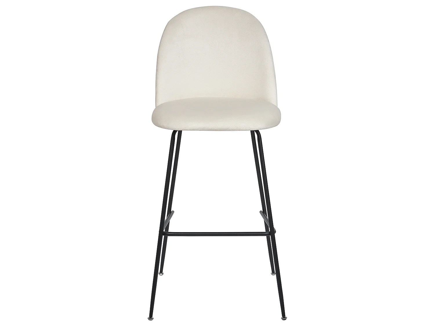 Lot de 2 chaises de bar ARCOLA Velours Blanc cassé