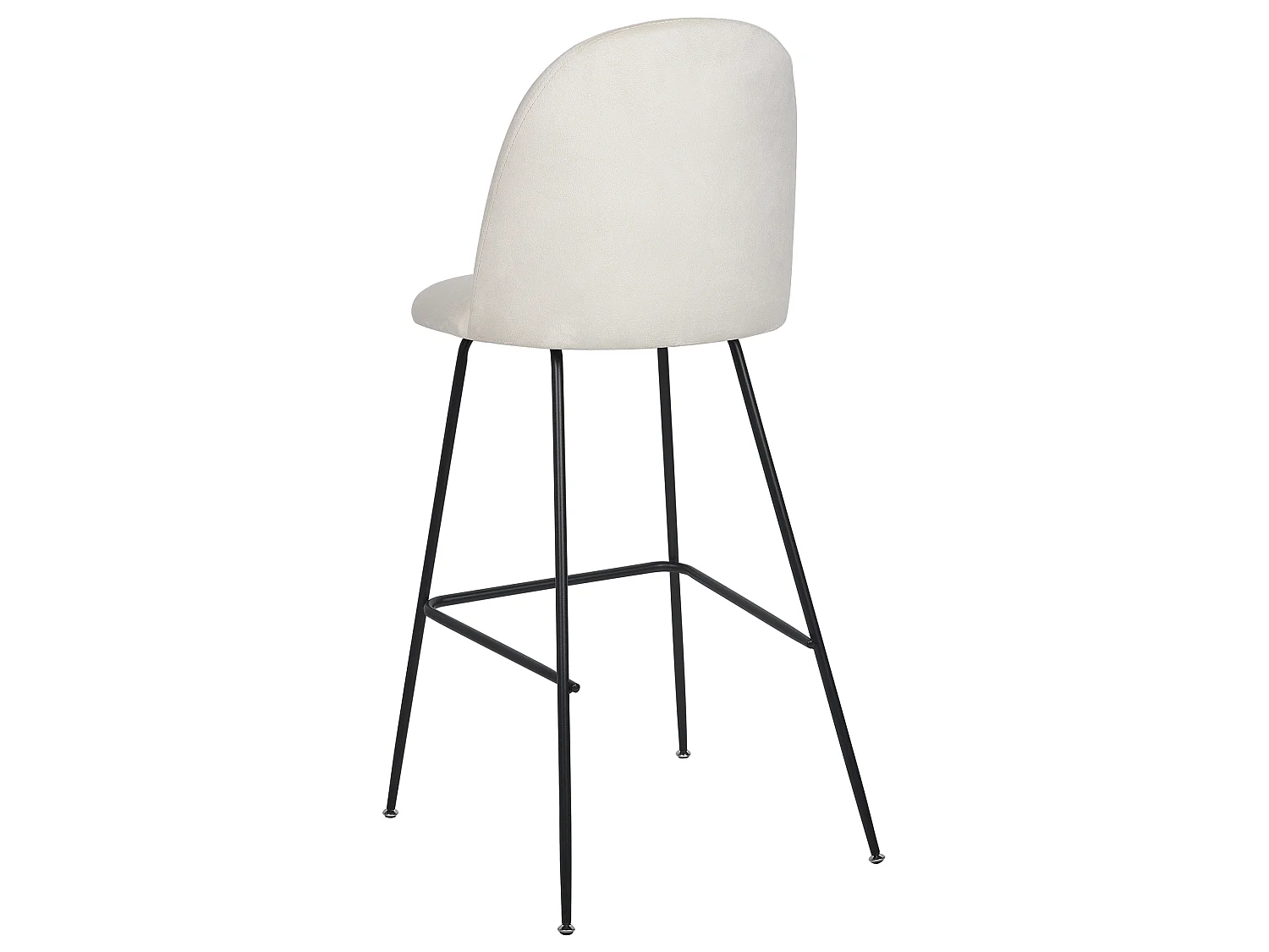 Lot de 2 chaises de bar ARCOLA Velours Blanc cassé