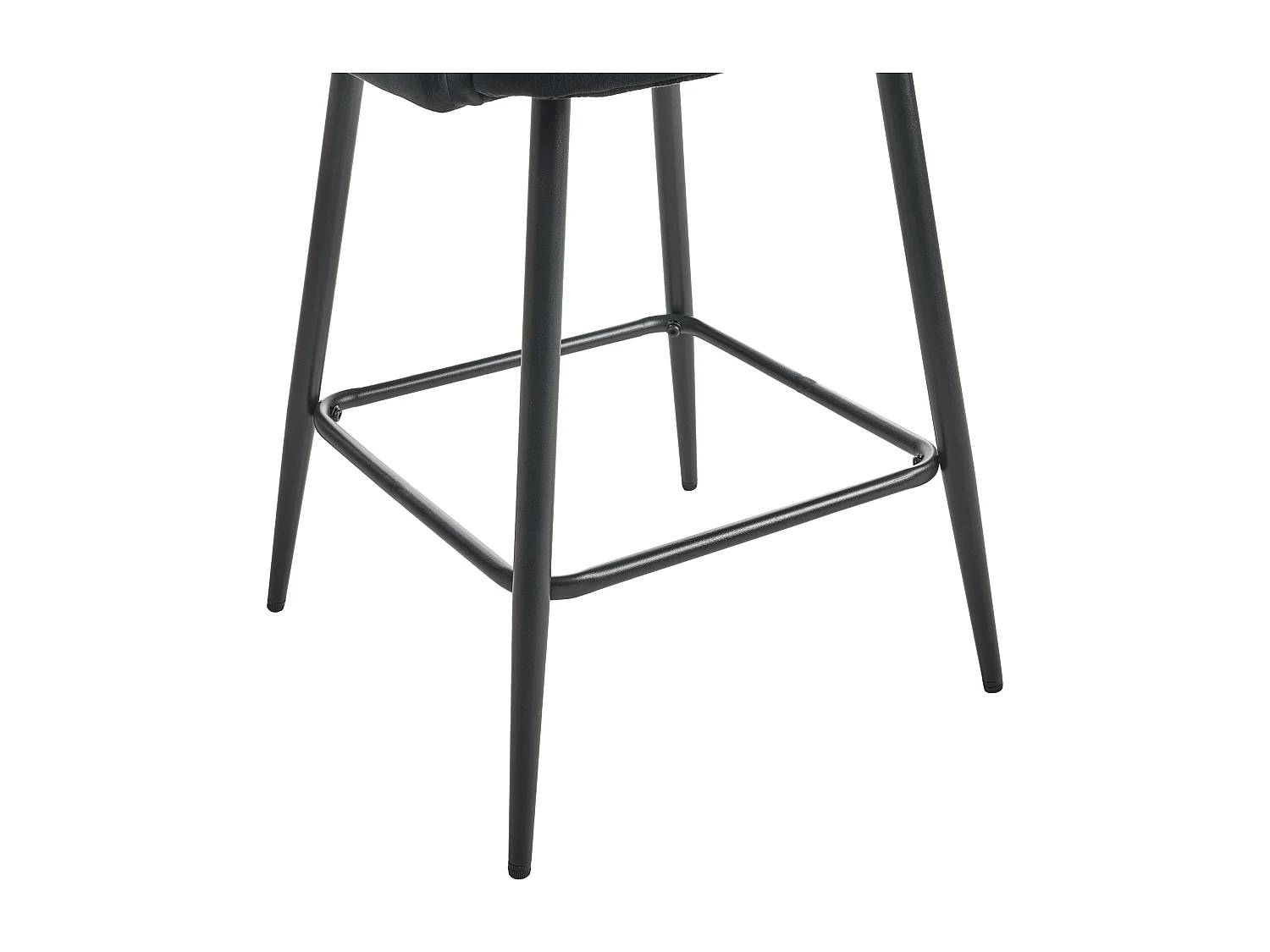 Set mit 2 Barstühlen SANILAC Samtstoff Schwarz