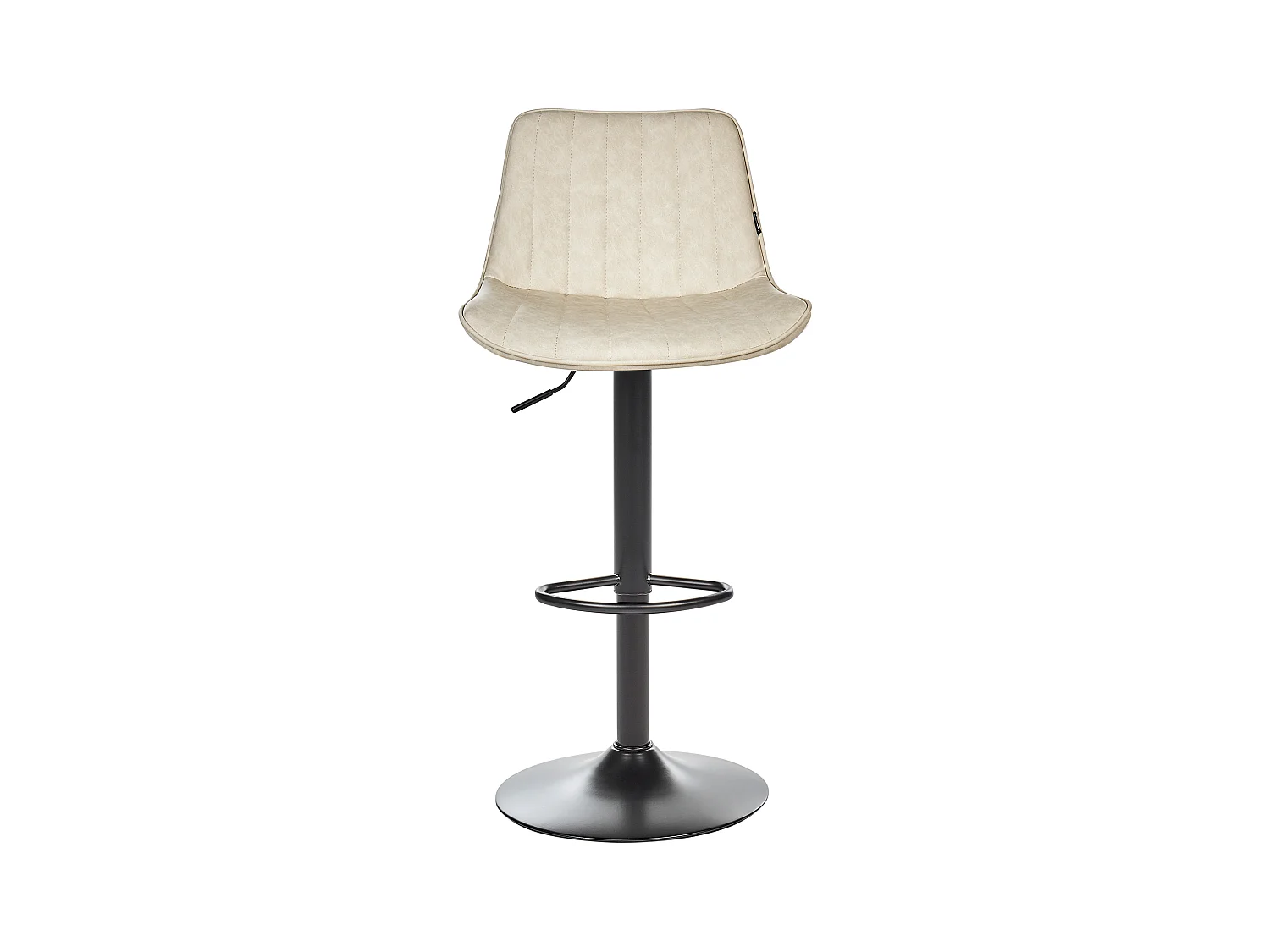 Barhocker 2er Set Kunstleder beige Metallgestell höhenverstellbar Dubrovnik