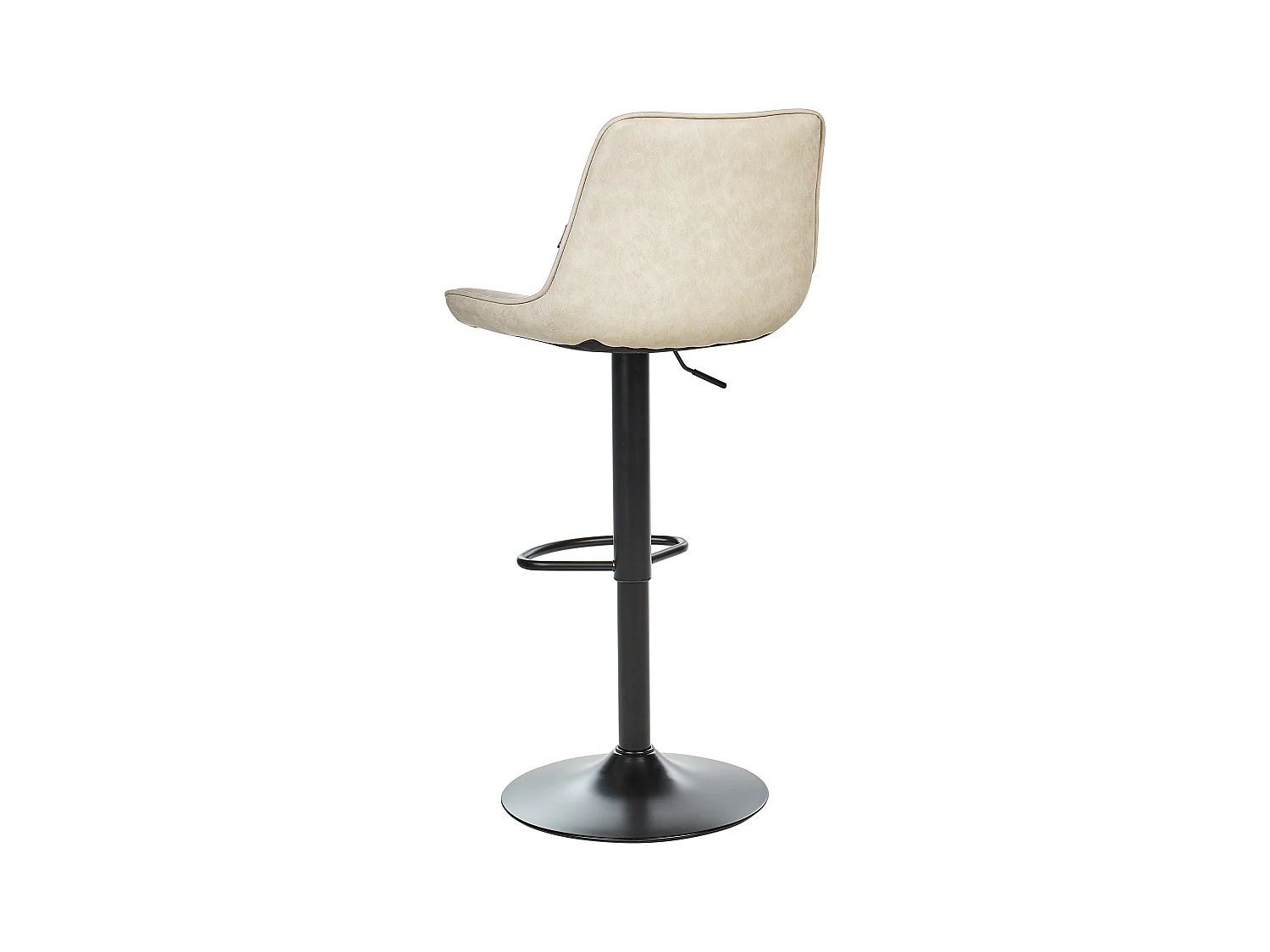 Barhocker 2er Set Kunstleder beige Metallgestell höhenverstellbar Dubrovnik