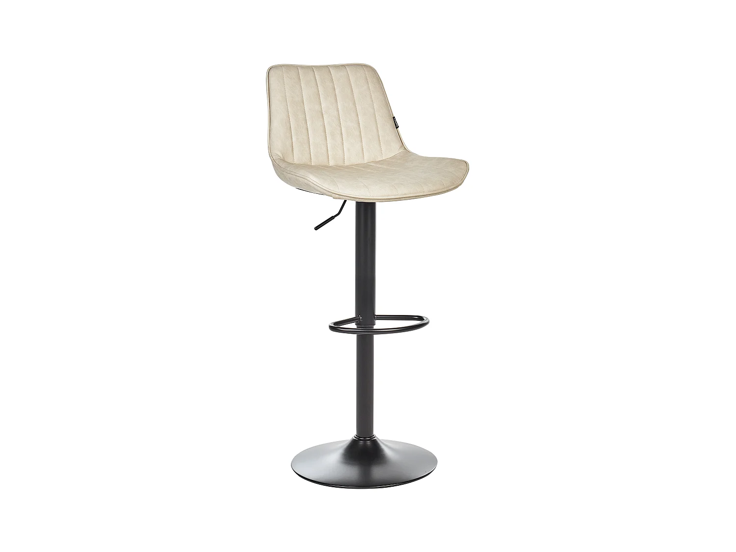 Barhocker 2er Set Kunstleder beige Metallgestell höhenverstellbar Dubrovnik