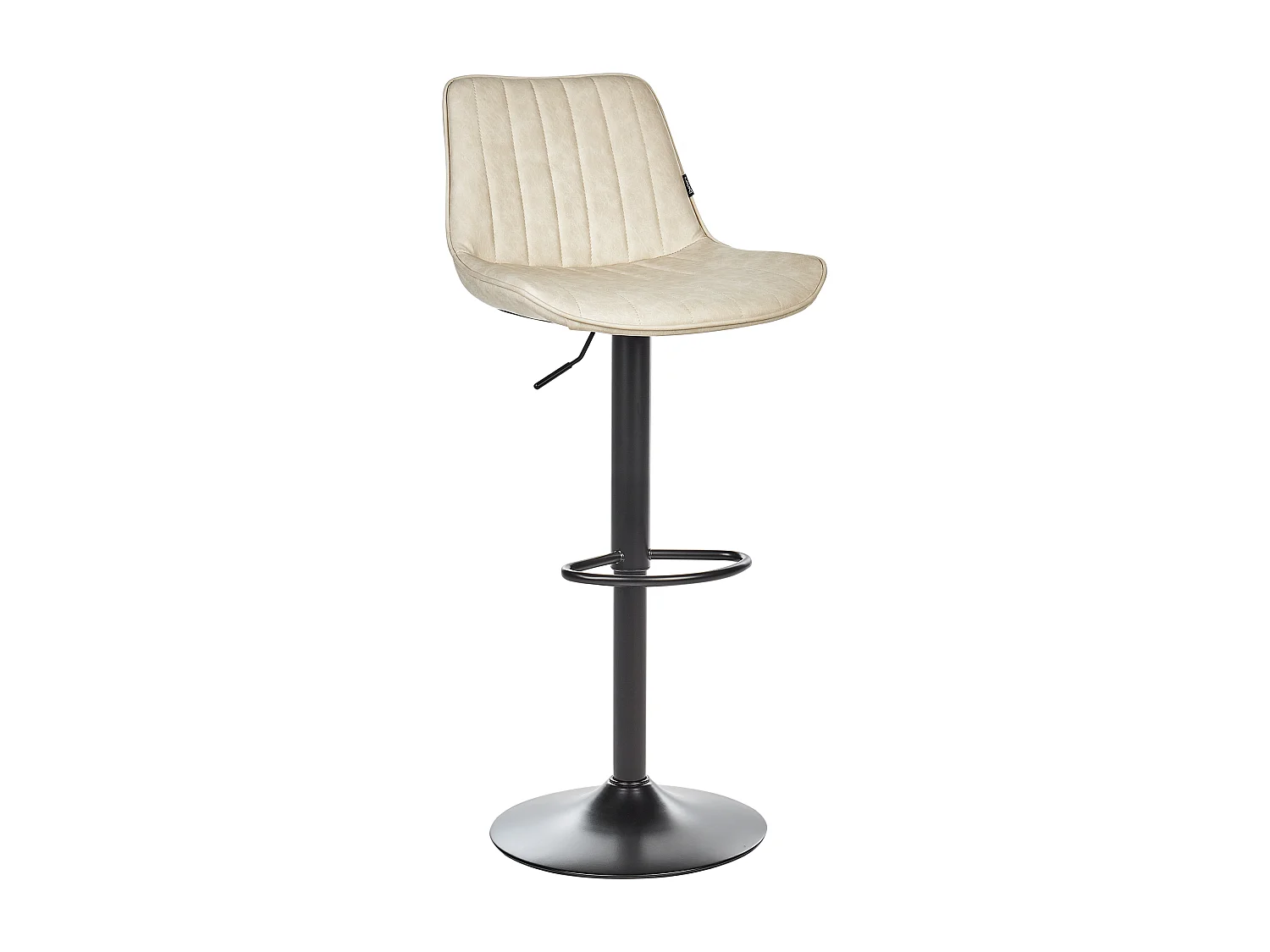 Lot de 2 chaises de bar DUBROVNIK Cuir PU Beige clair