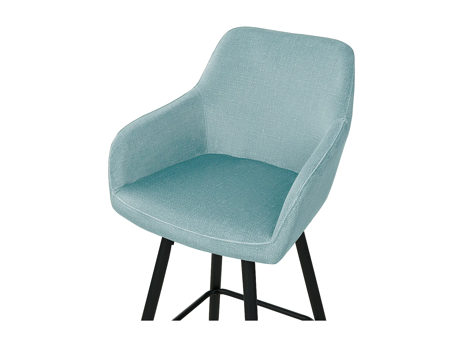 Set di 2 sedie alte CASMALIA Velluto Azzurro