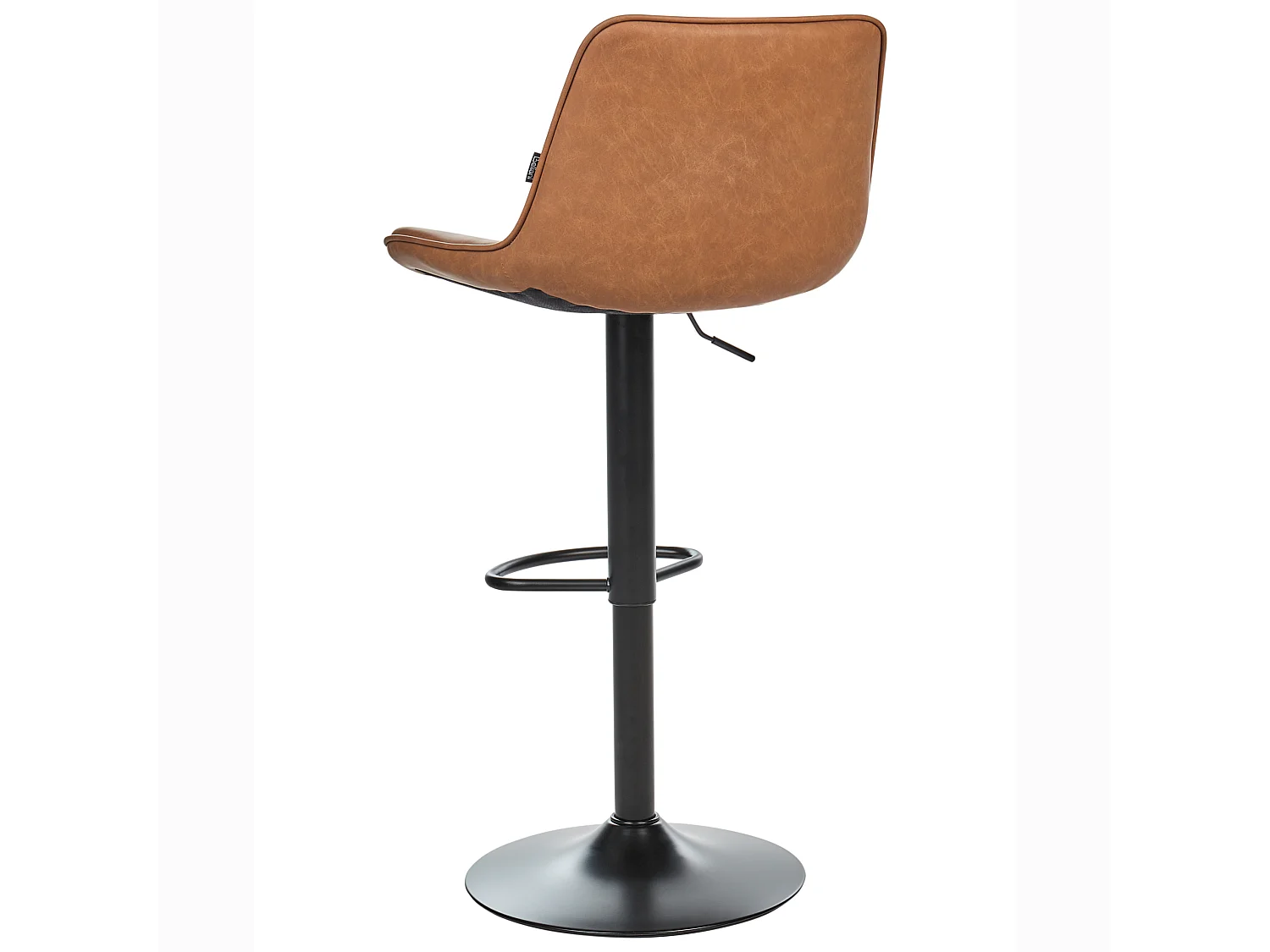 Set di 2 sedie alte DUBROVNIK Pelle sintetica Marrone dorato