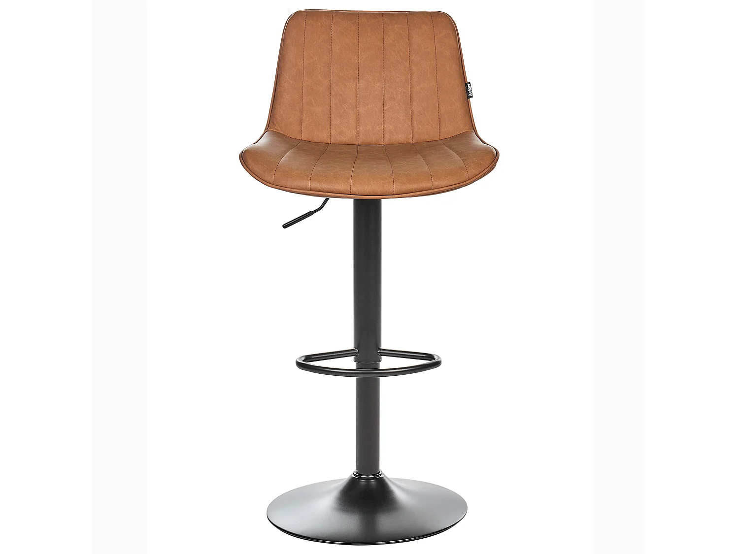 Set di 2 sedie alte DUBROVNIK Pelle sintetica Marrone dorato