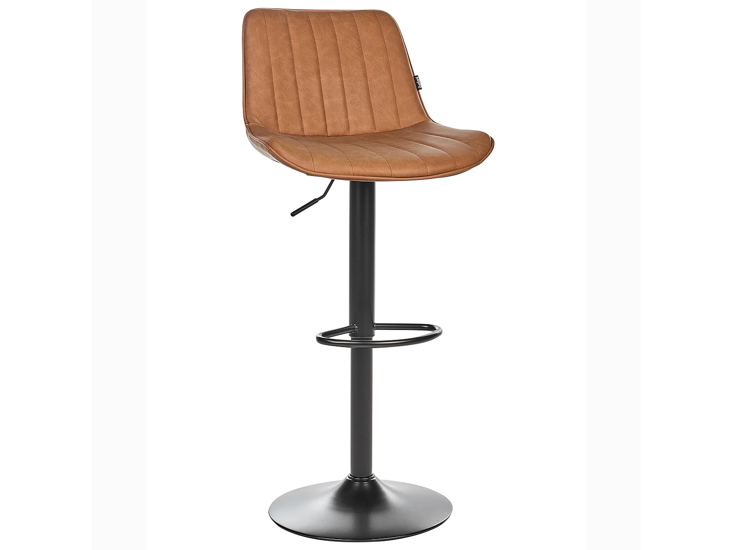 Set di 2 sedie alte DUBROVNIK Pelle sintetica Marrone dorato