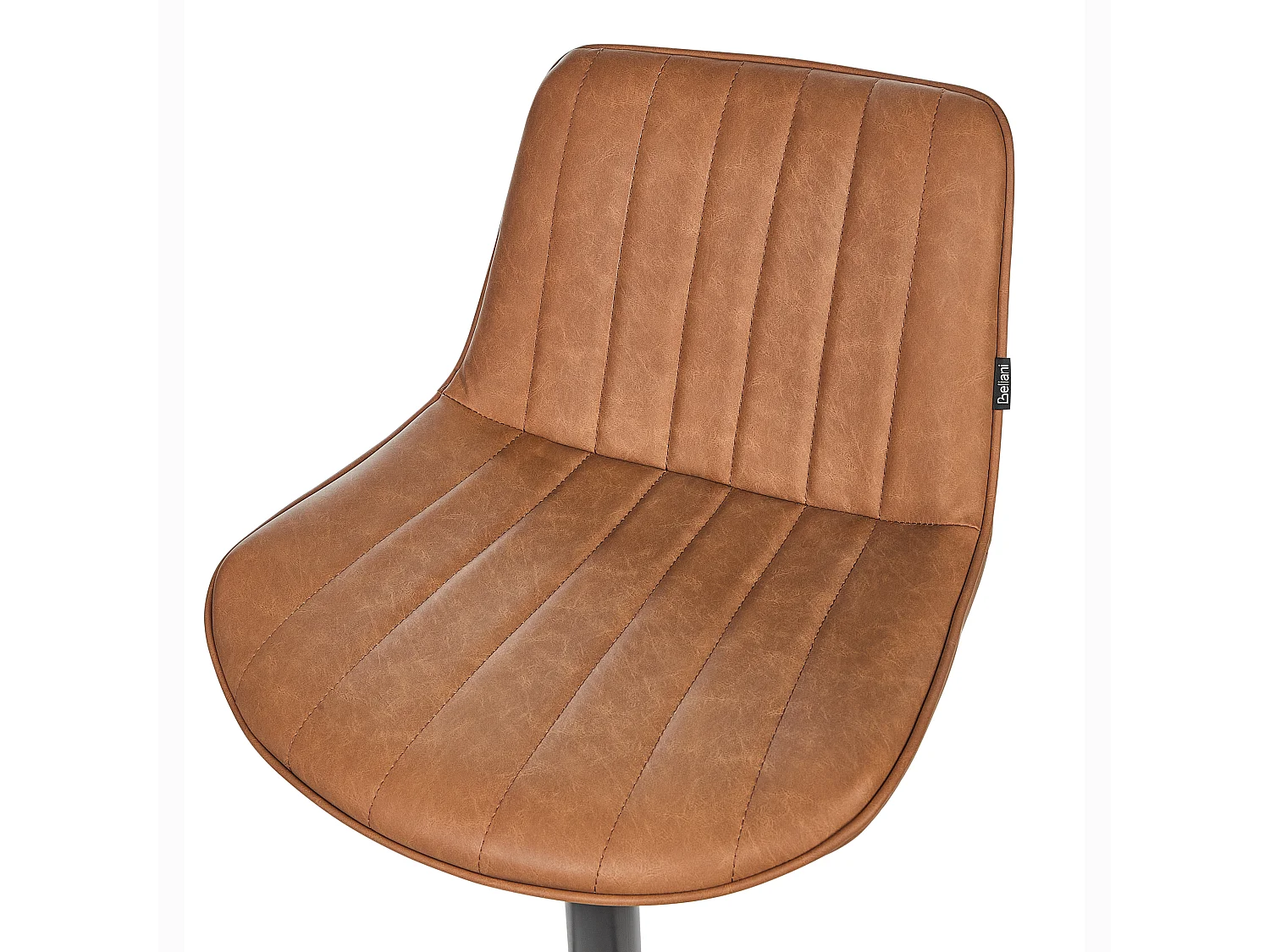 Set di 2 sedie alte DUBROVNIK Pelle sintetica Marrone dorato