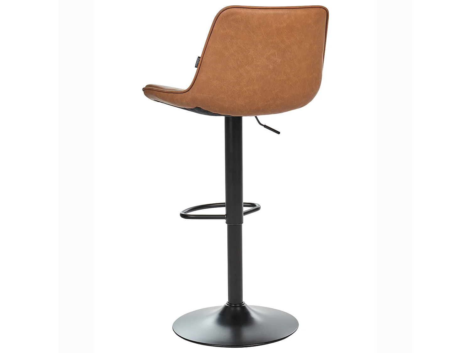 Lot de 2 chaises de bar DUBROVNIK Cuir PU Marron doré