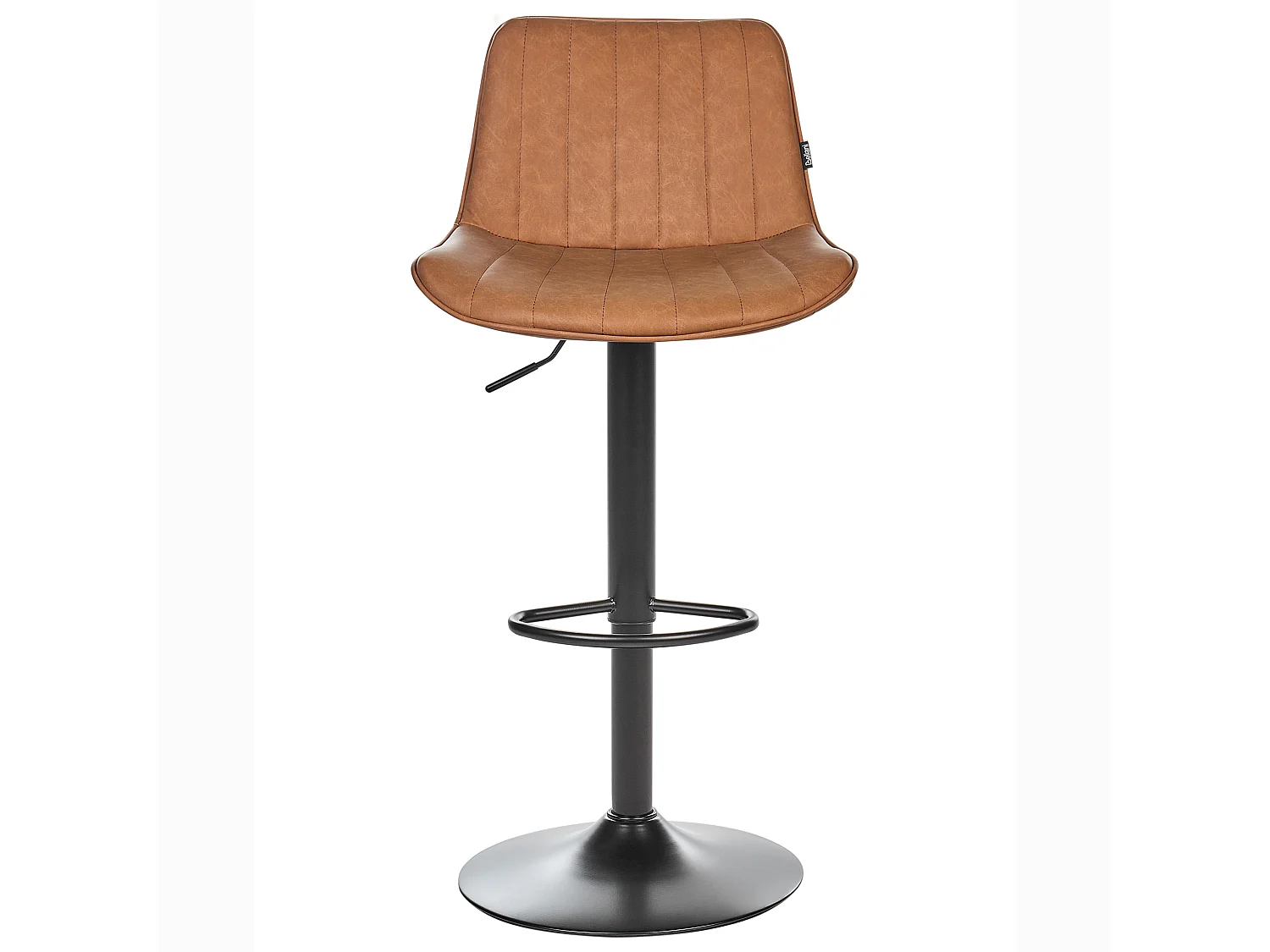 Lot de 2 chaises de bar DUBROVNIK Cuir PU Marron doré