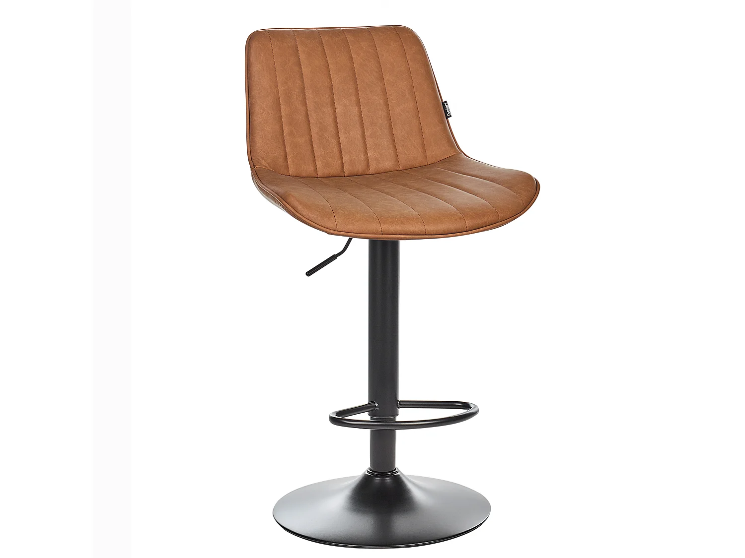 Lot de 2 chaises de bar DUBROVNIK Cuir PU Marron doré