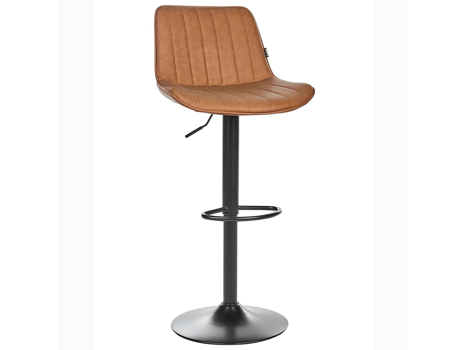 Lot de 2 chaises de bar DUBROVNIK Cuir PU Marron doré