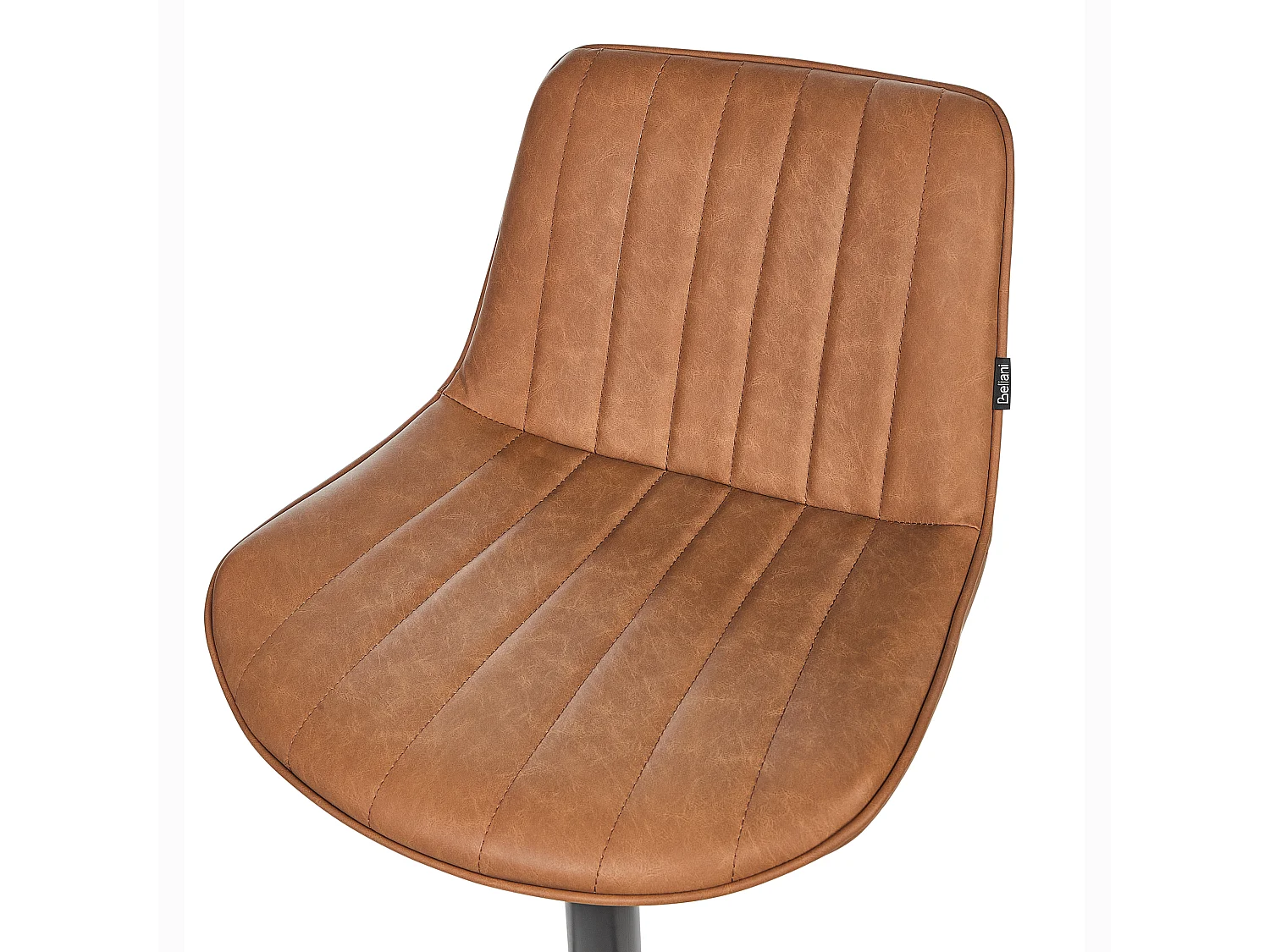 Lot de 2 chaises de bar DUBROVNIK Cuir PU Marron doré