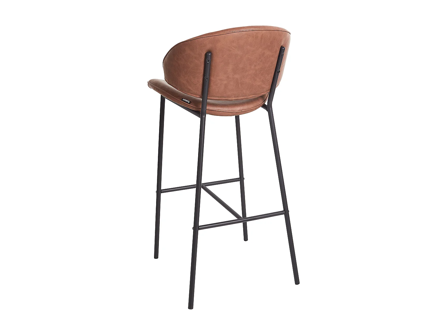Lot de 2 chaises de bar KIANA Cuir PU Marron