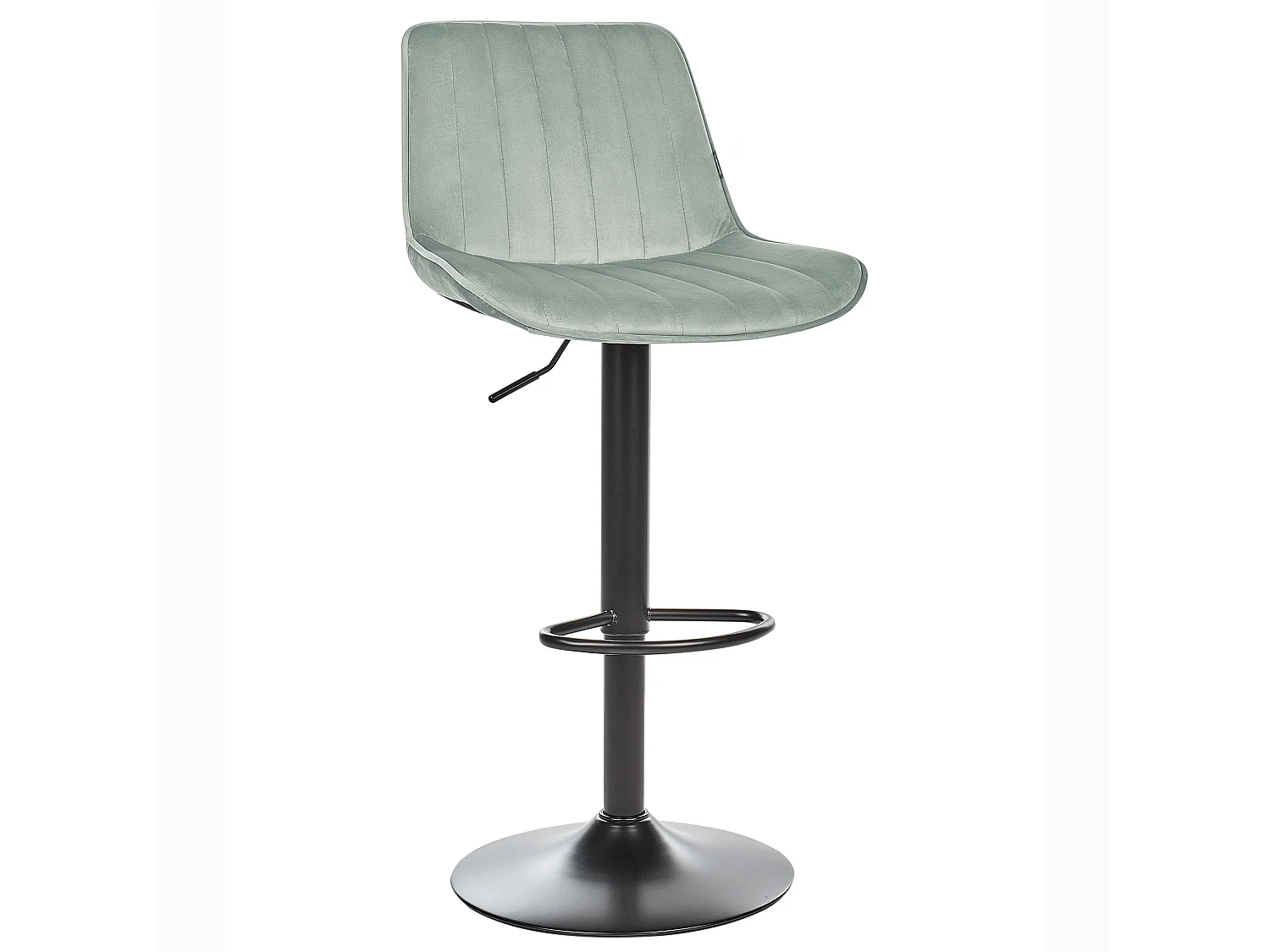 Lot de 2 chaises de bar DUBROVNIK Velours Vert menthe