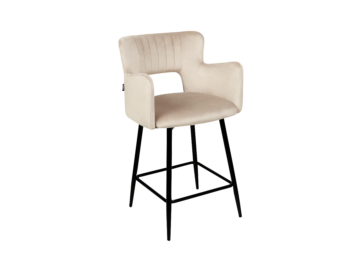 Lot de 2 chaises de bar SANILAC Velours Taupe